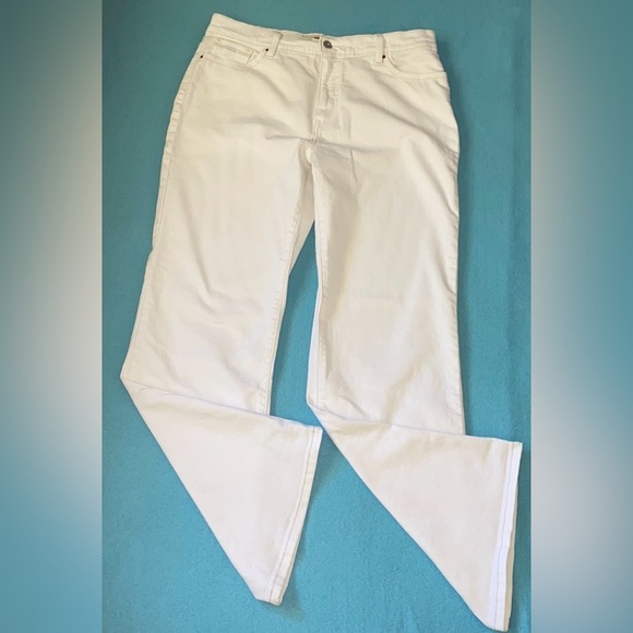 LEVI’S 512 bootcut perfectly slimming high rise wide leg white NEW size 16M - Picture 3 of 16